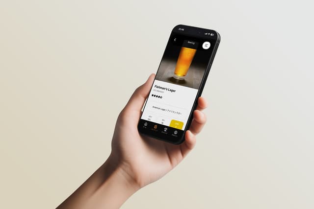 ビアログアプリを使っている風景